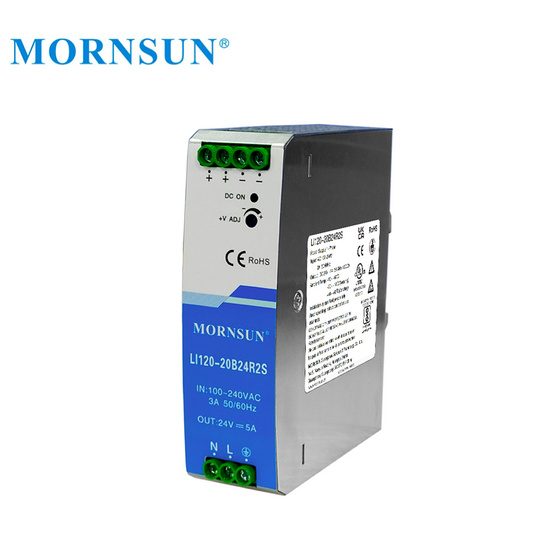 LI20 Mornsun SMPS AC/DC 12V 24V 48V 120W Din Rail Power Supply AC DC 12V 120W Switching Power Supply