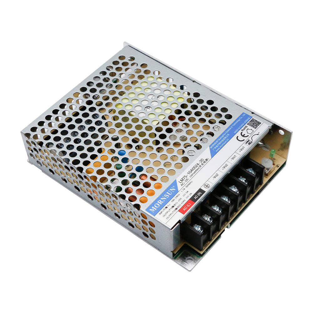 Mornsun Dual Output 70W 75W 5V 12V 24V AC-DC SMPS Switching Power Supply 24V for Industrial Control LM75 Power Supply Units