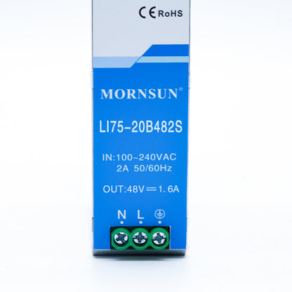 Mornsun Din Rail SMPS LI75 12V 24V 48V 75W Switching Power Supply Din Rail AC/DC for 3D Printer LED Light CCTV Camera