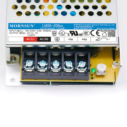Mornsun LM35-20B24 35W 5V 12V 24V 48V Adjustment PFC Function Remote Control Power Supply For Led